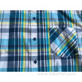 Man Short Sleeve Plaid Shirt